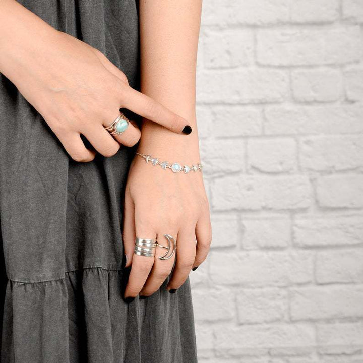 Lunar Cycle Moonstone Bracelet