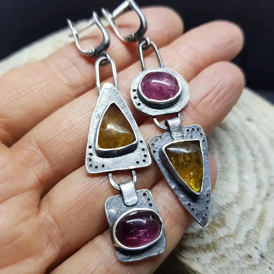 Retro Triangular Earrings