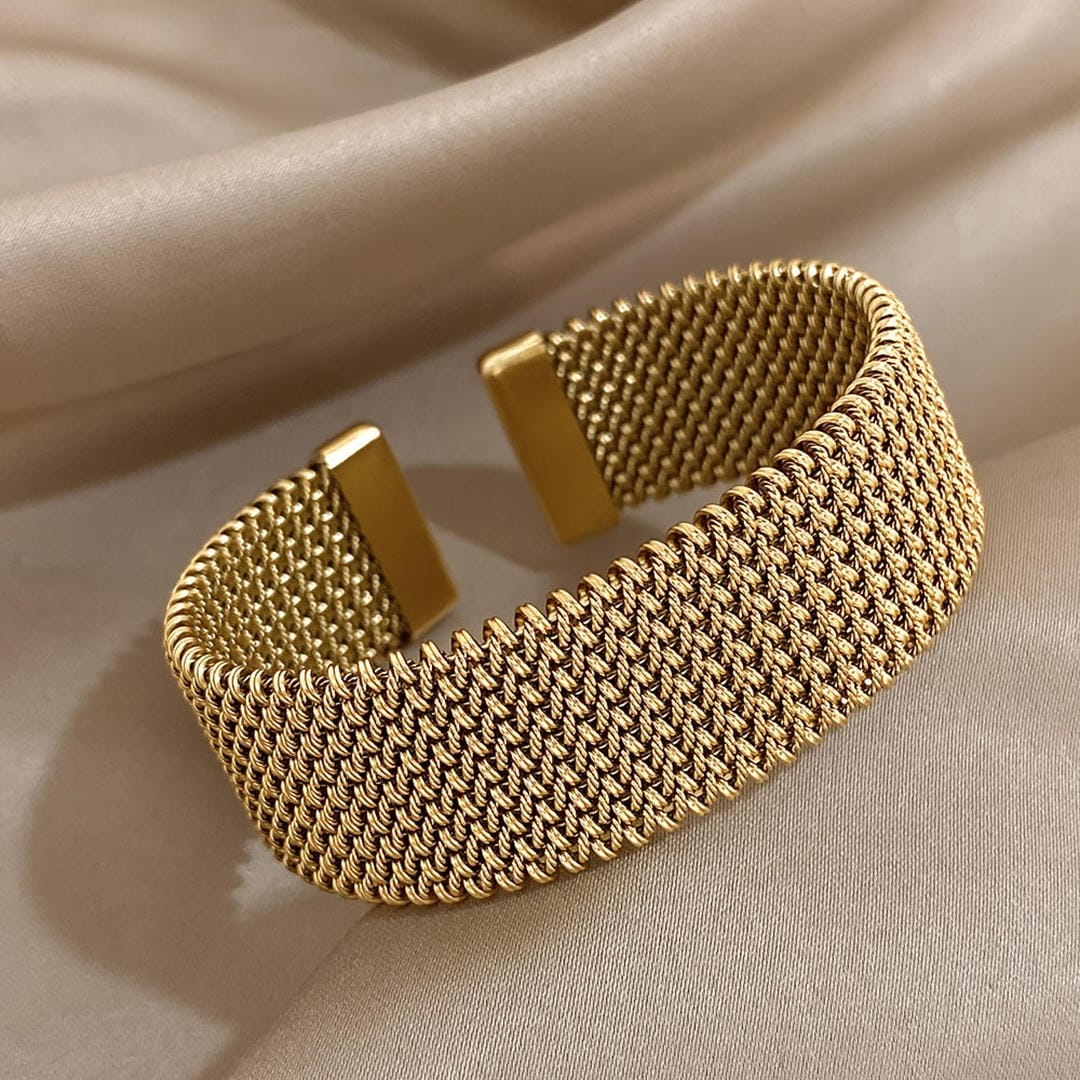 Braided Adjustable Gold-Finished Bracelet