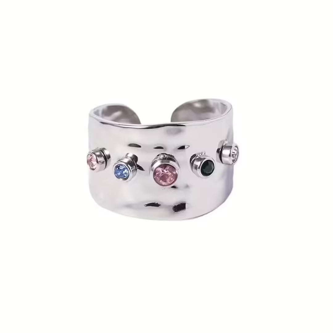 Vintage Gold Cubic Zirconia Band Ring