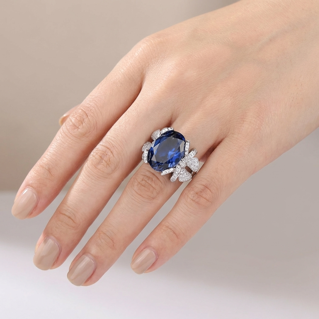 Adjustable Dark Elegance Ring