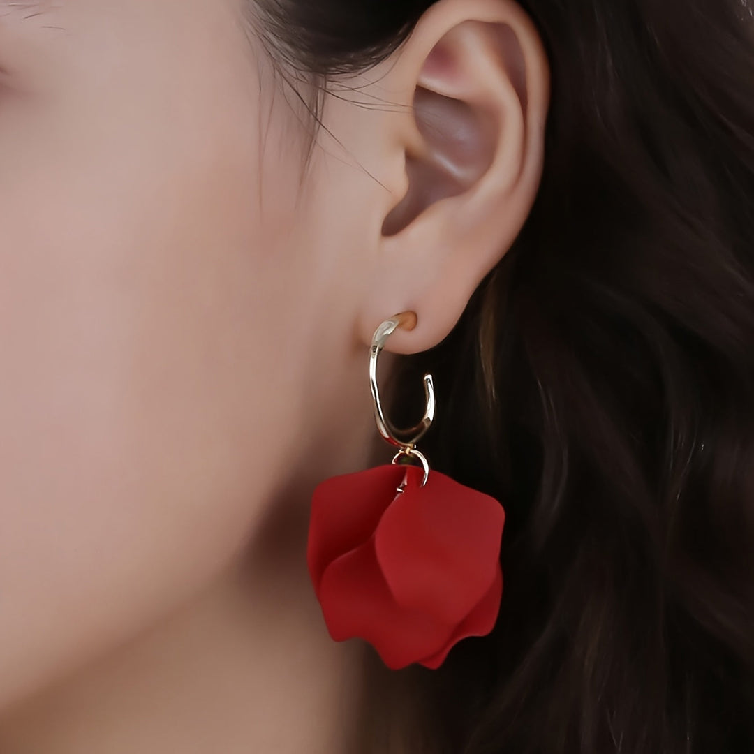 Elegant Floral Hoop Earrings