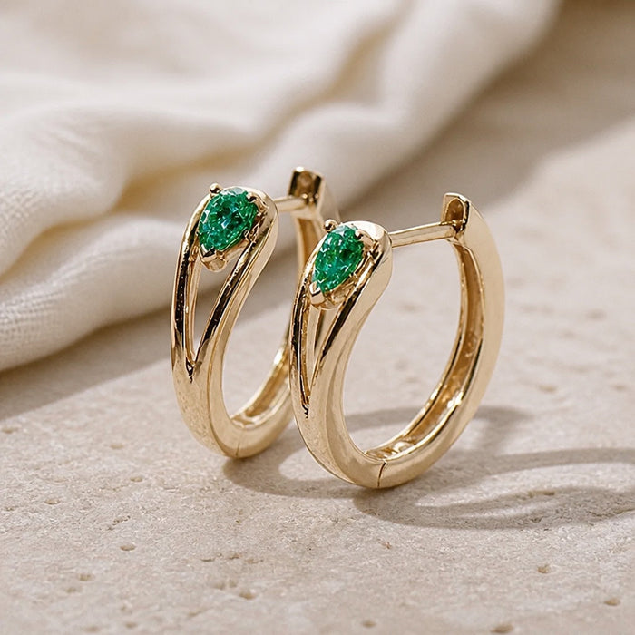 Amara Lavigne Emerald Earrings