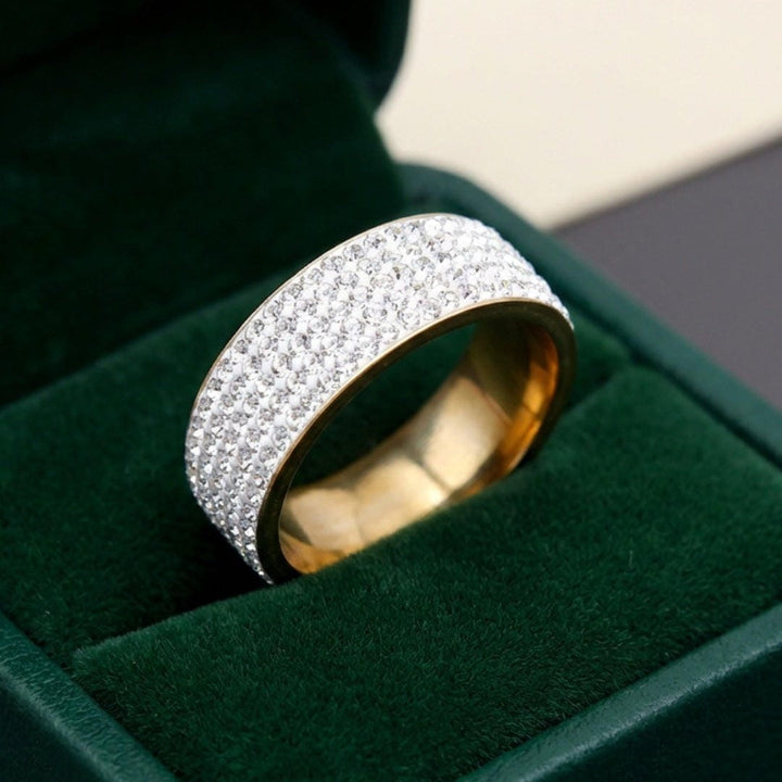 Pavelli Crystal-Studded Band Ring