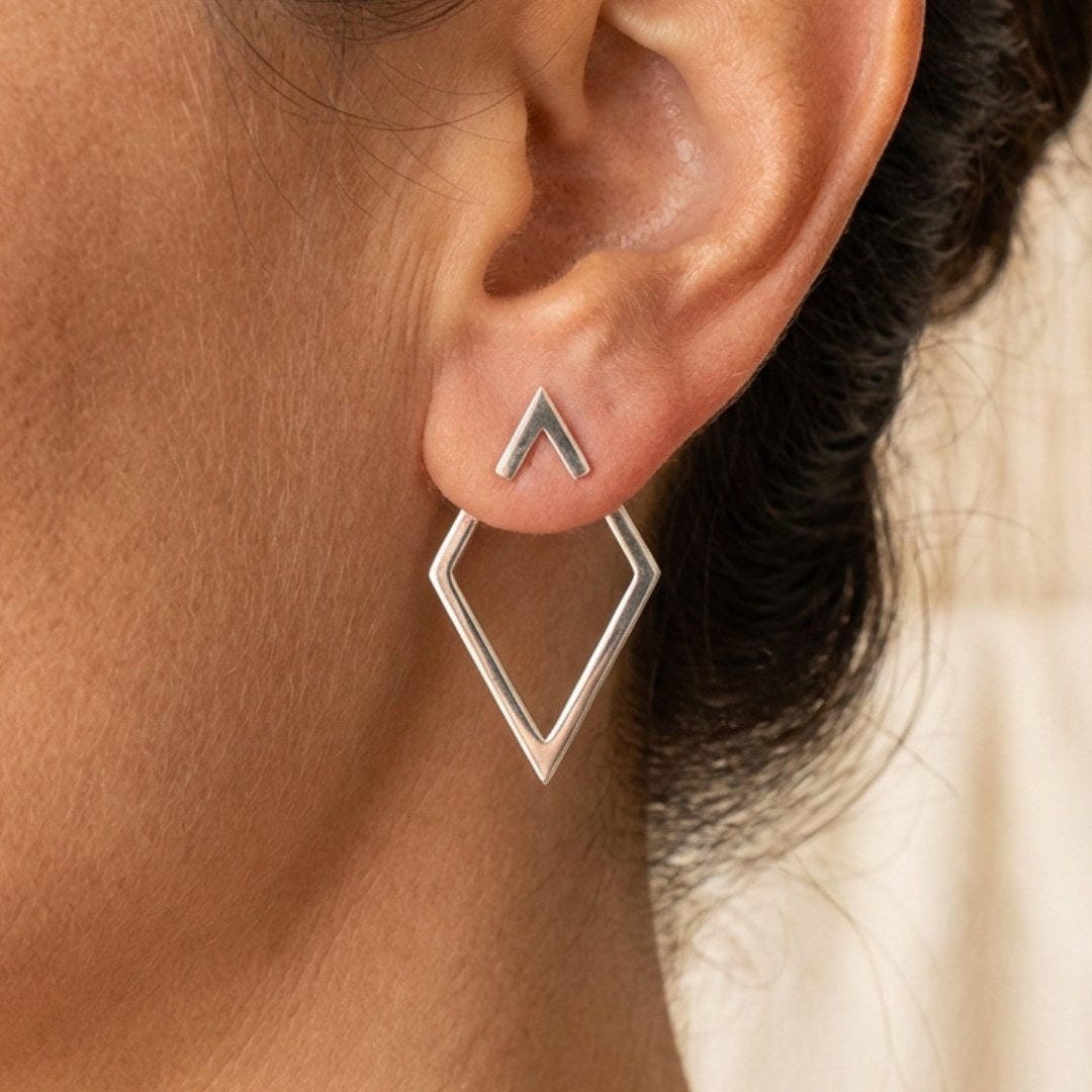 Bohemian-Inspired Geometric Stud Earrings