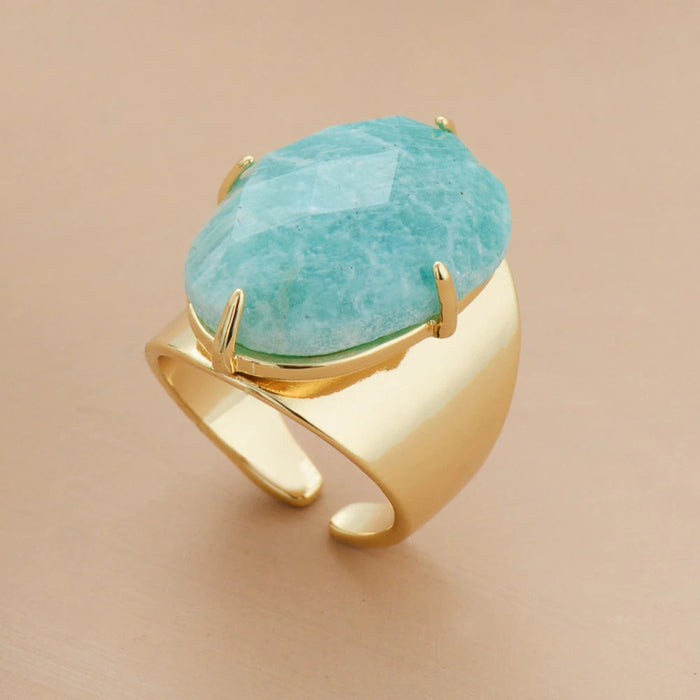 Elegant Amazonite Blue Goddess Band