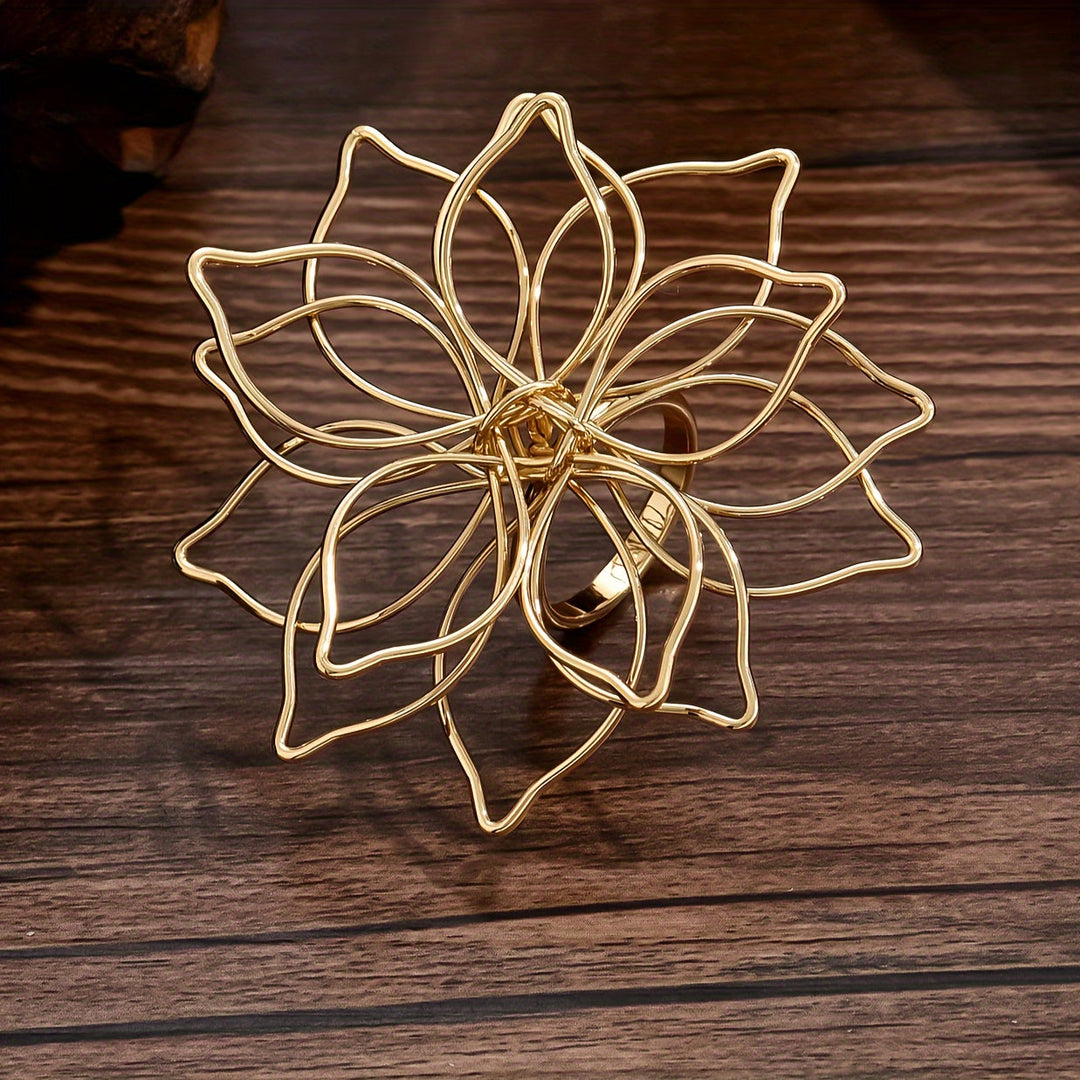 Simple Hollow Floral Ring