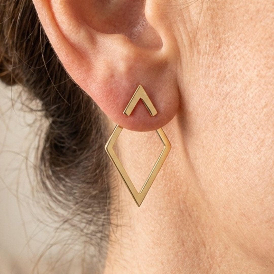 Bohemian-Inspired Geometric Stud Earrings