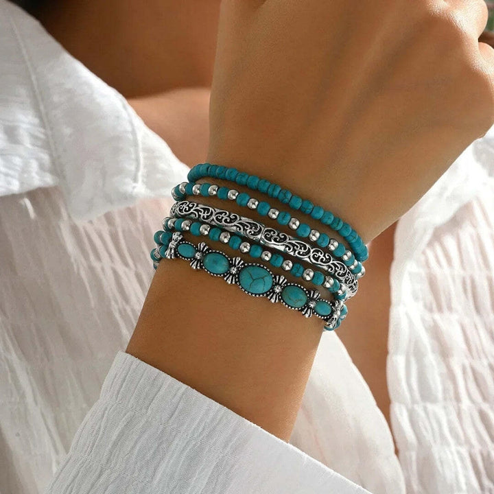 Turquoise Bohemian Beaded Bracelet Collection