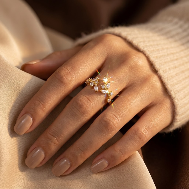 Gold Leaf Open Ring