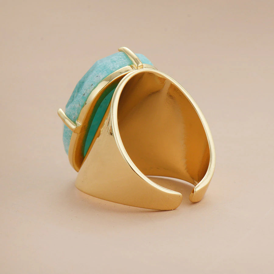 Fortunate Amazonite Deity Ring