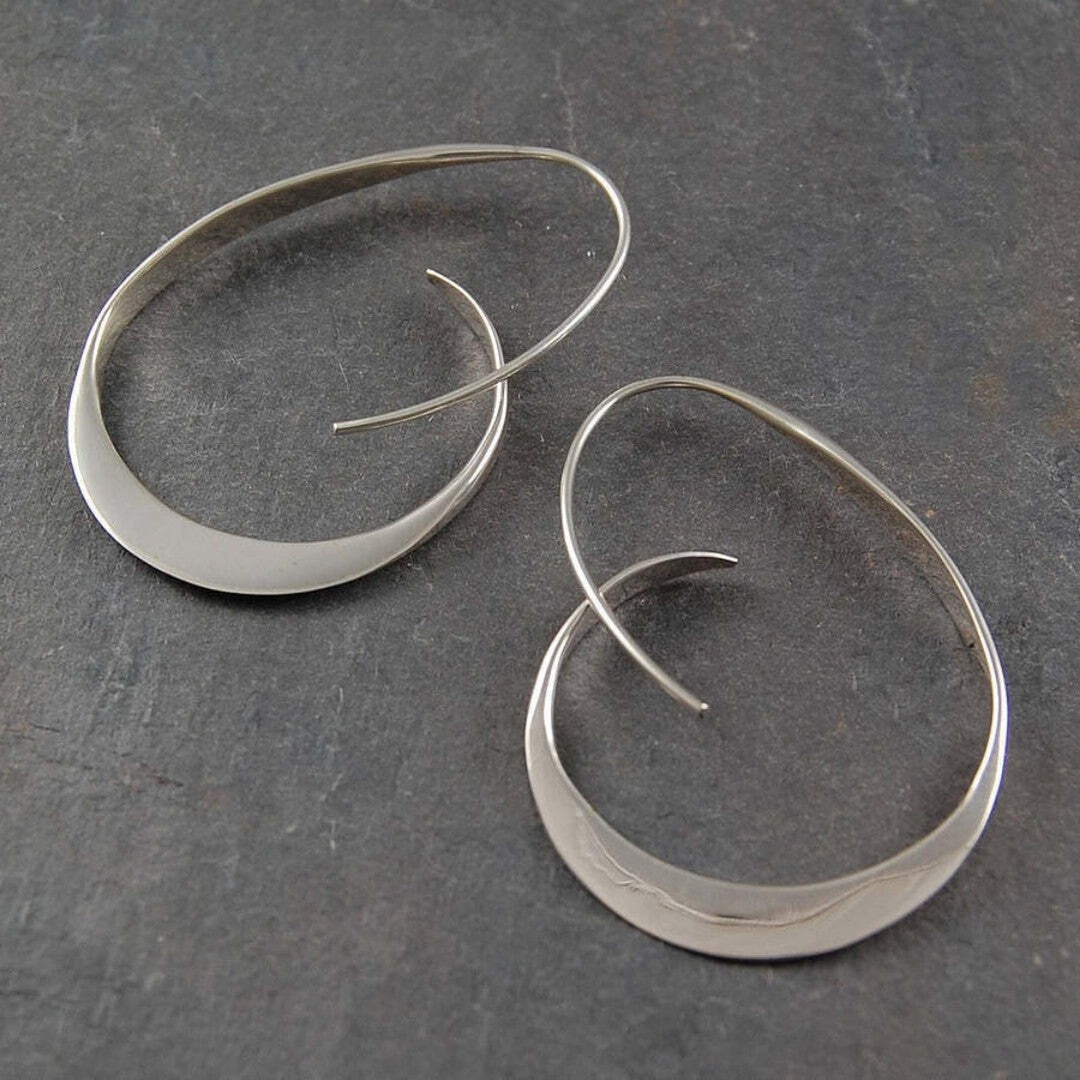 Spiral Drop Earrings with Open Design