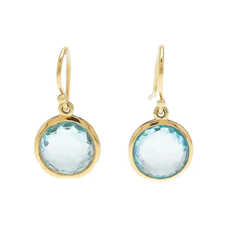 Retro Blue Crystal Earrings