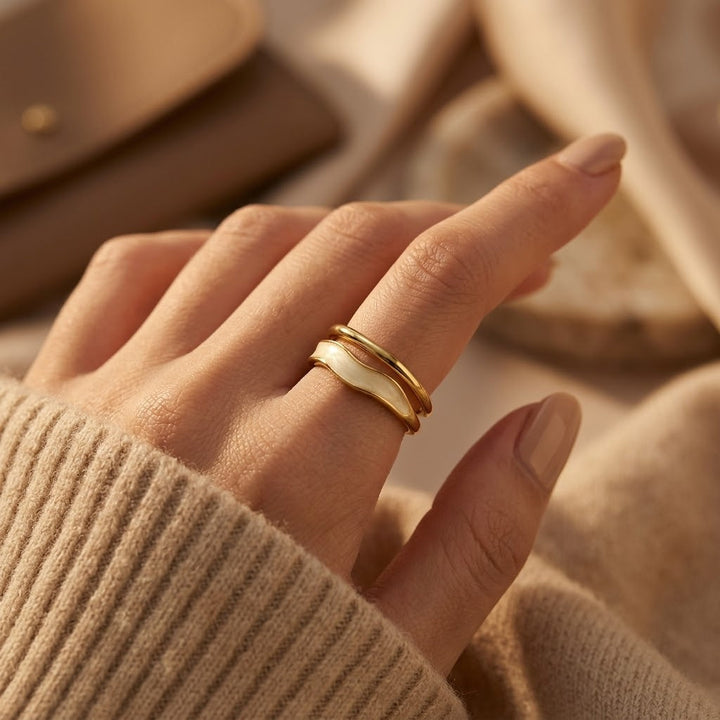 Sculpted Gold Wraparound Ring