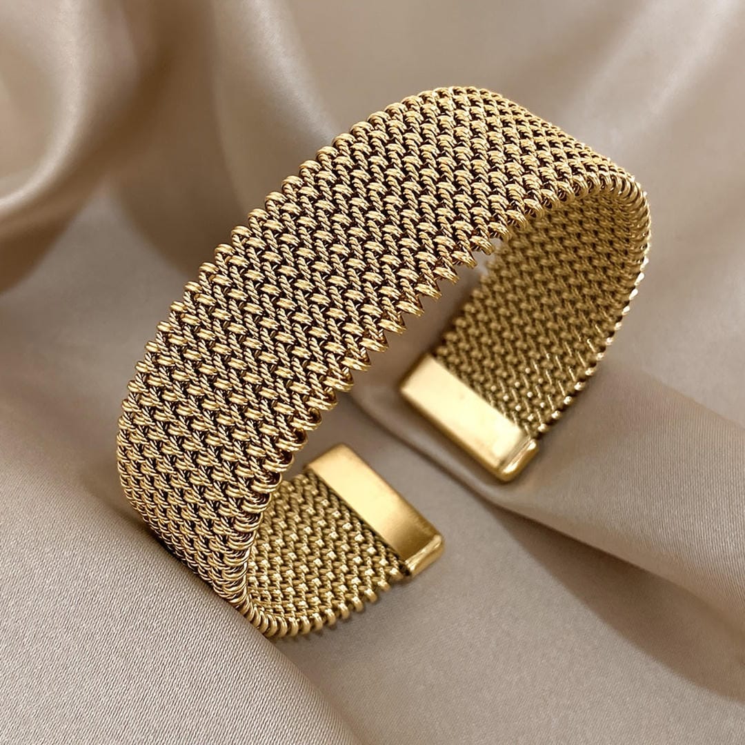Braided Adjustable Gold-Finished Bracelet