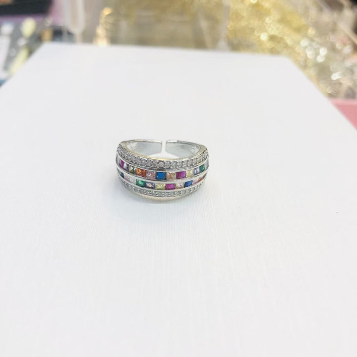 Colorful Gemstone Elegant Ring