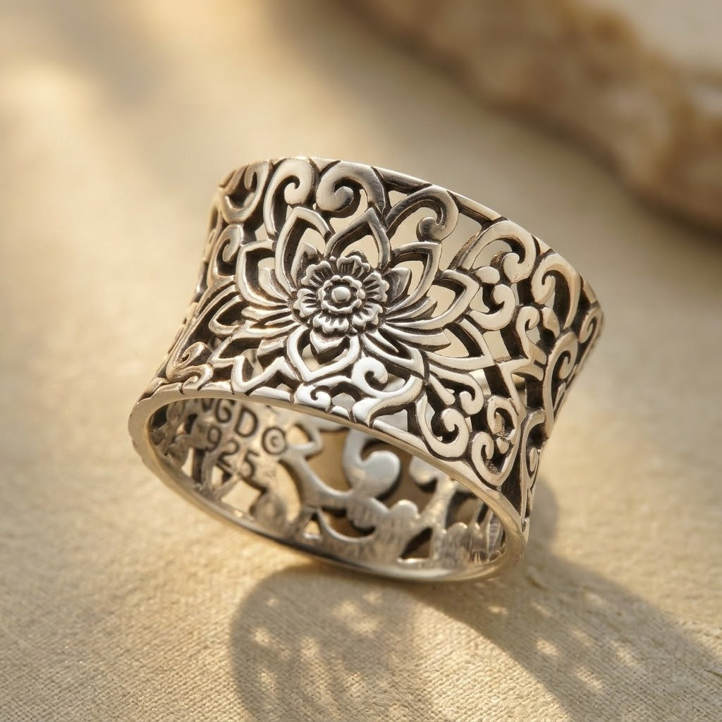 Elaborate Silver Filigree Ring