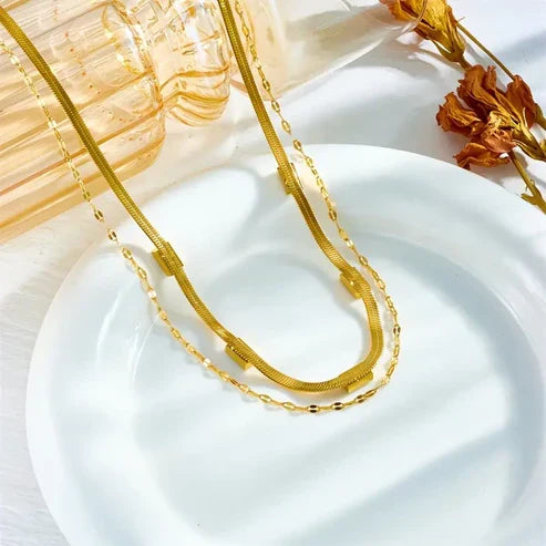 Sorella Gem Dual-Layer Vintage Necklace