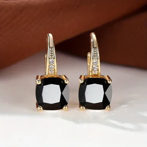 Enchanted Sapphire Gemstone Hoop Earrings