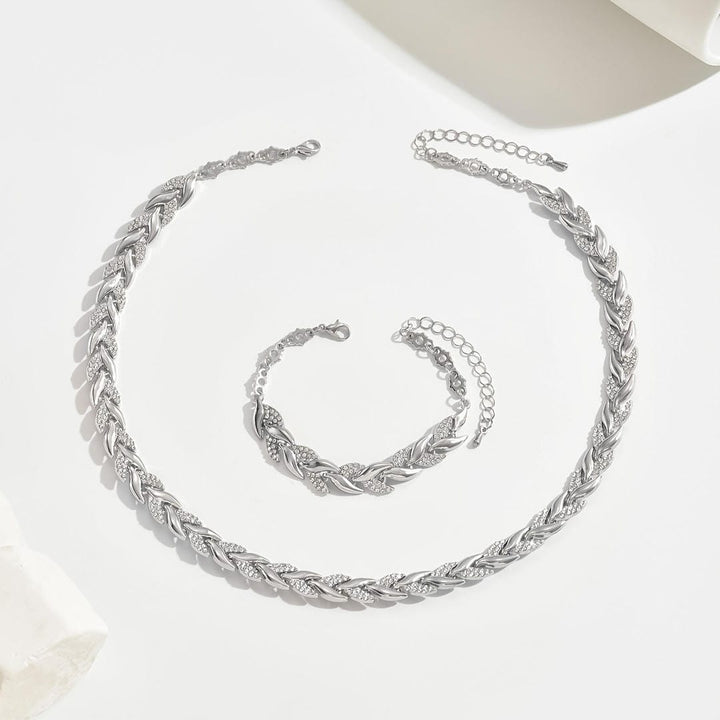 Chic Glass Rhinestone Mermaid Tail Set