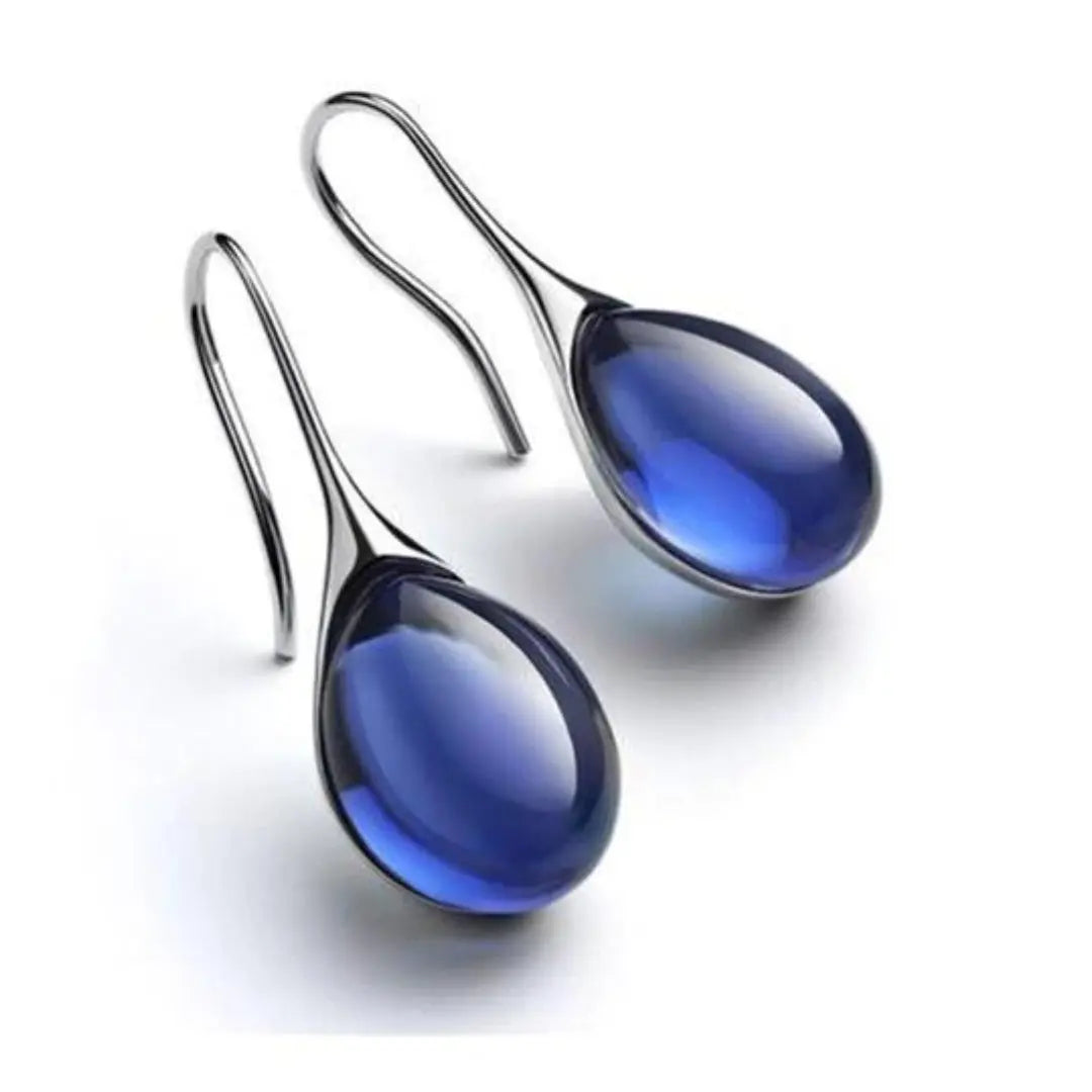 Gold and Silver Crystal Dangle Earrings