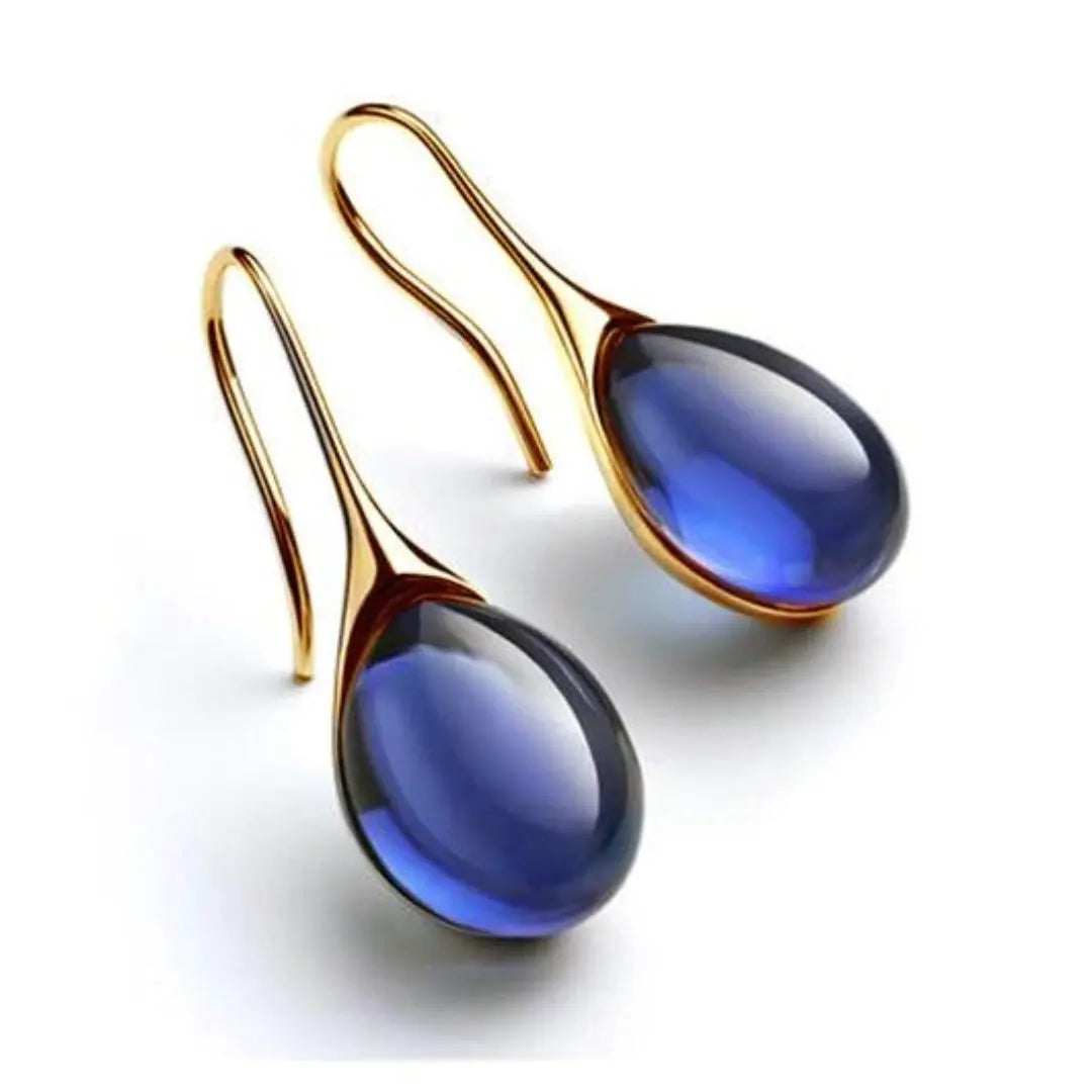 Gold and Silver Crystal Dangle Earrings