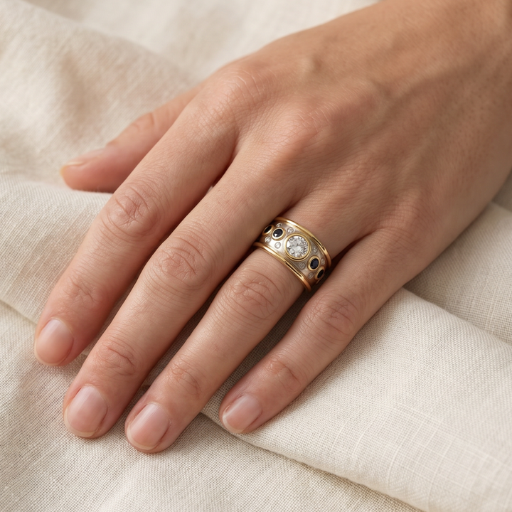 Retro Cubic Zirconia Set Ring