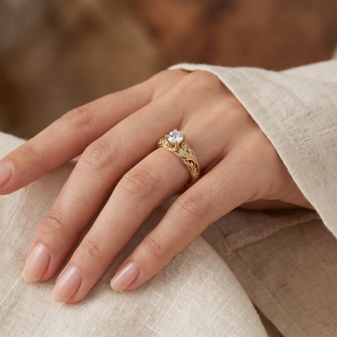 Elegant Exotic Zirconia Band