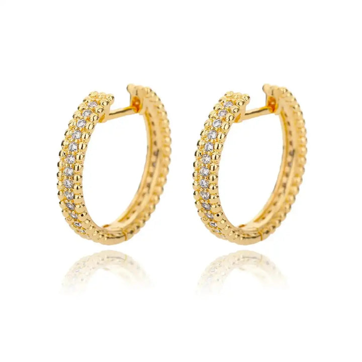 Embellished Crystal Hoop Earrings