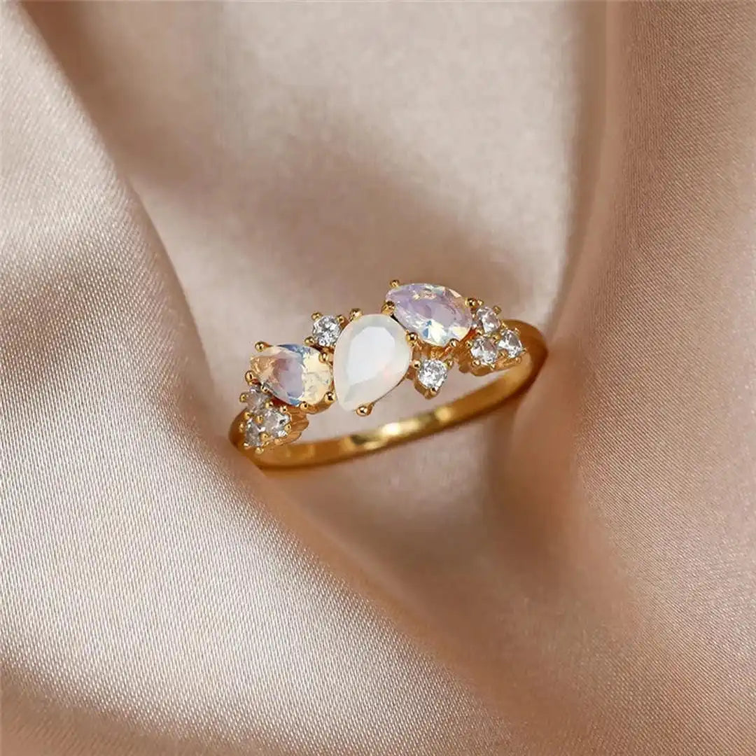 Antique Golden Moonstone Band