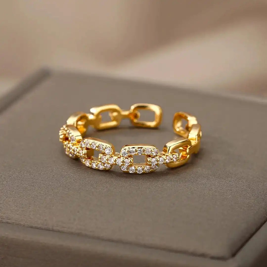 Verona Adjustable Link Chain Ring