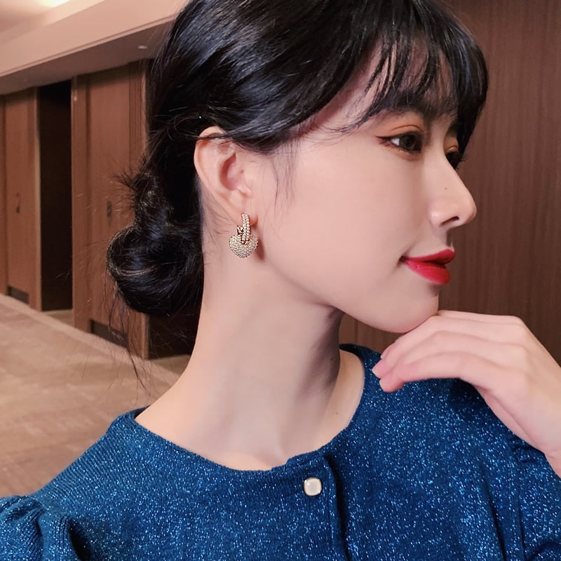 Pearl Heart Earrings