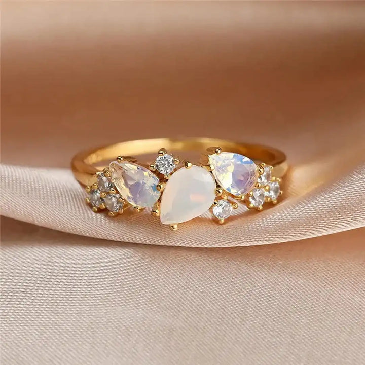 Antique Golden Moonstone Band