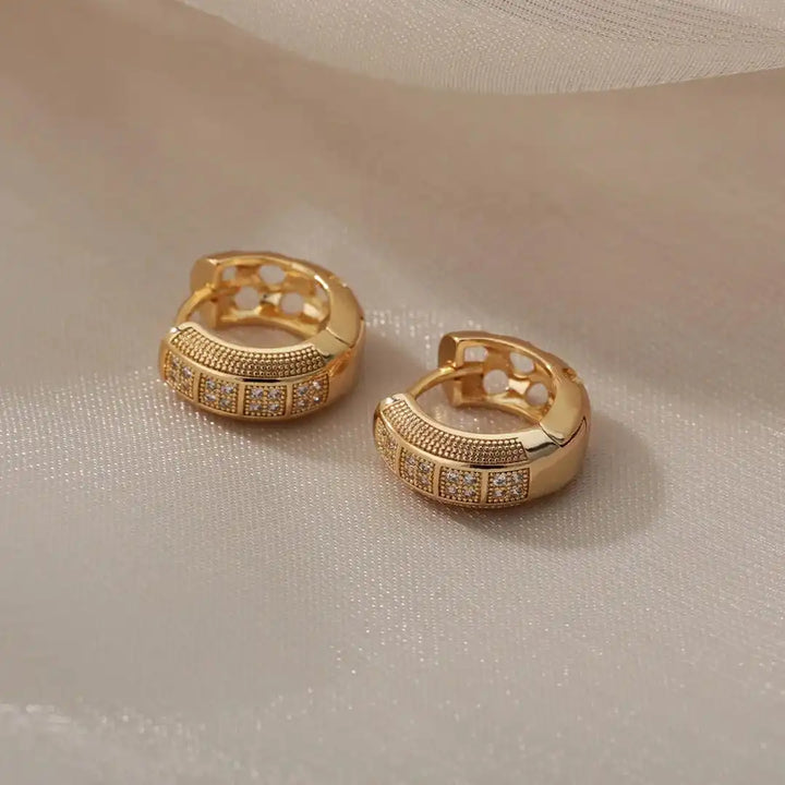 Classic Cubic Zirconia Hoop Earrings