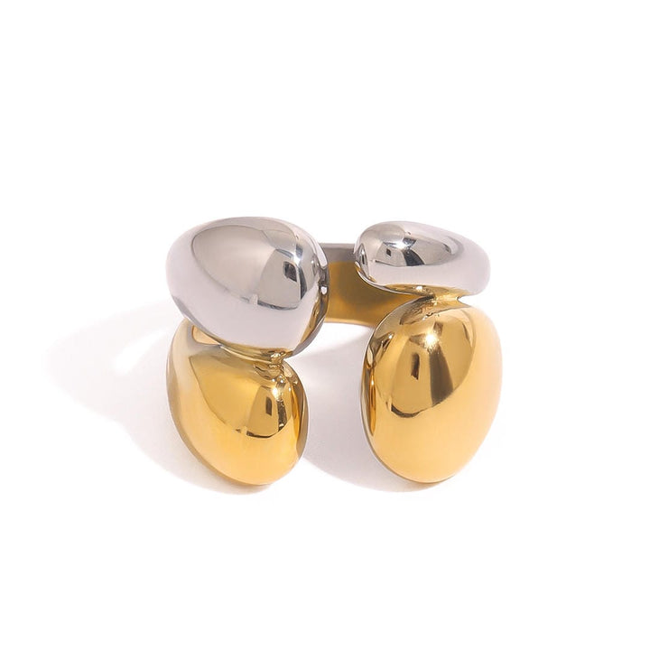 Dual Color Gold and Silver Stackable Ring