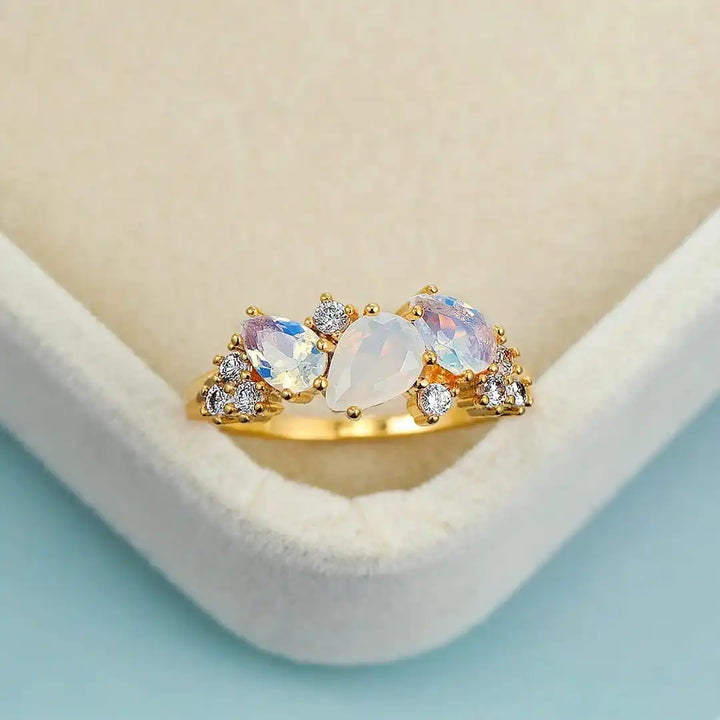 Antique Golden Moonstone Band