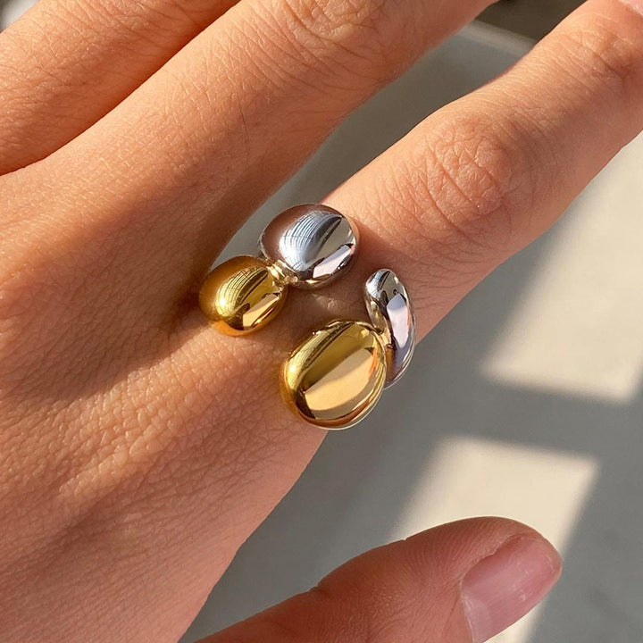 Dual Color Gold and Silver Stackable Ring