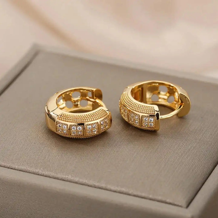 Classic Cubic Zirconia Hoop Earrings