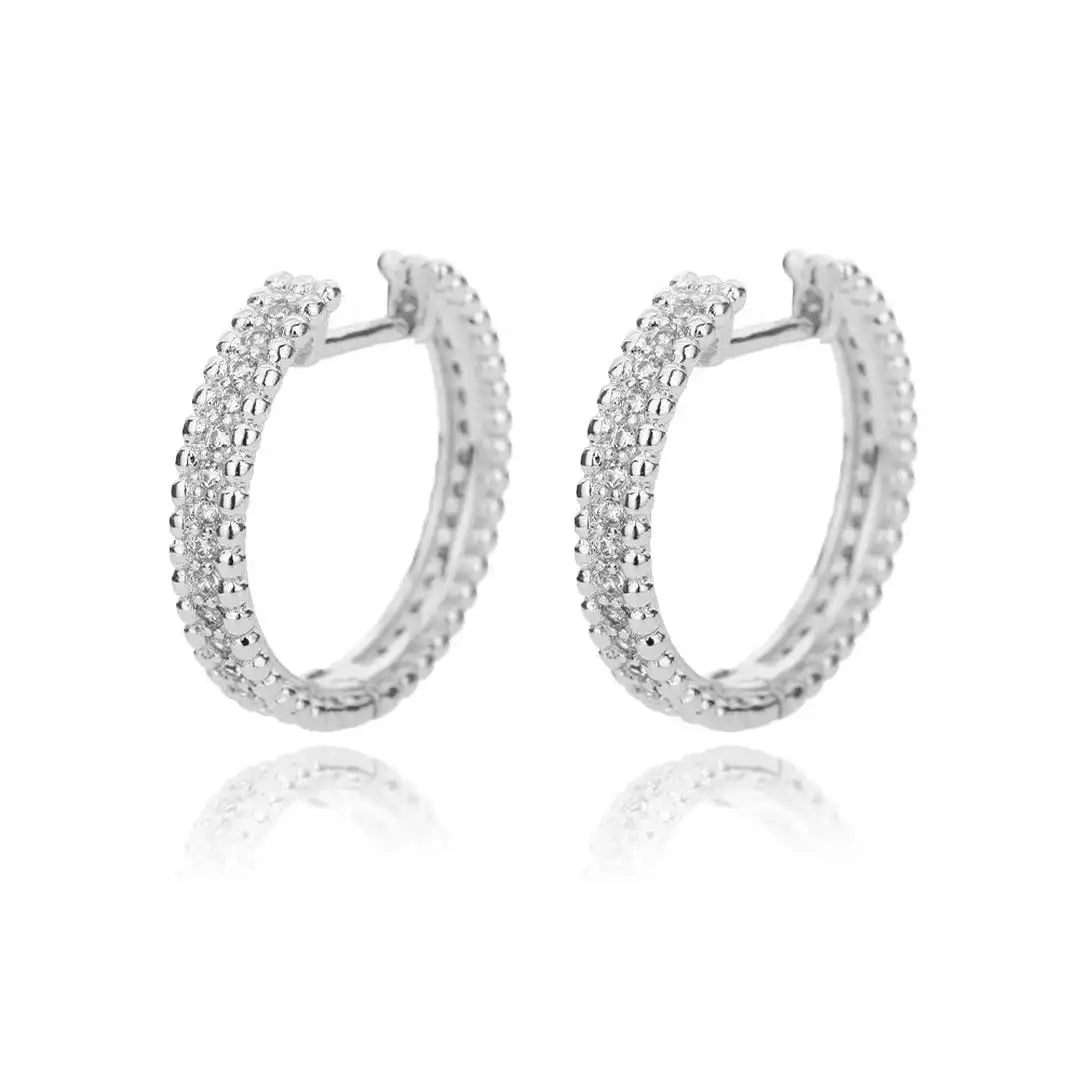 Embellished Crystal Hoop Earrings