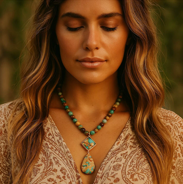 Vibrant Jasper Healing Necklace
