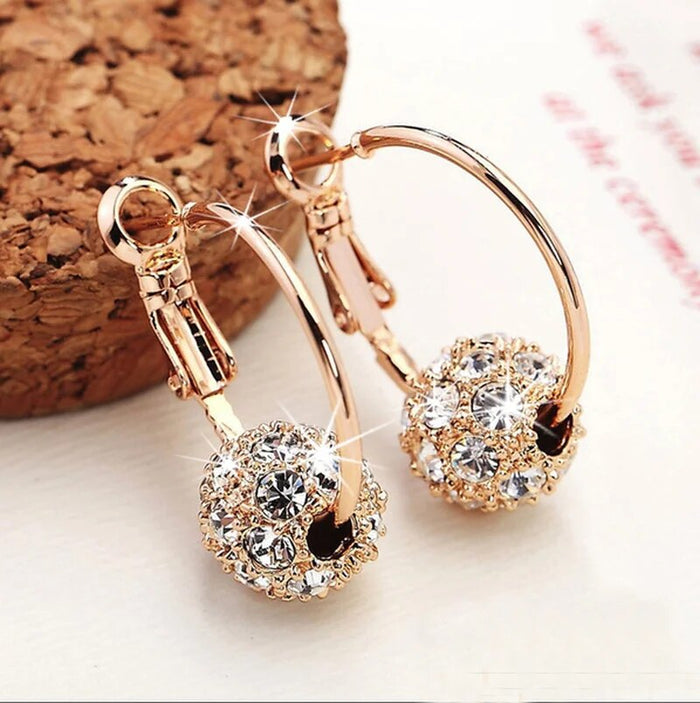 Chic Radiant Gold Orb Earrings