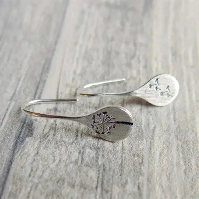 925 Sterling Silver Dandelion-Inspired Earrings