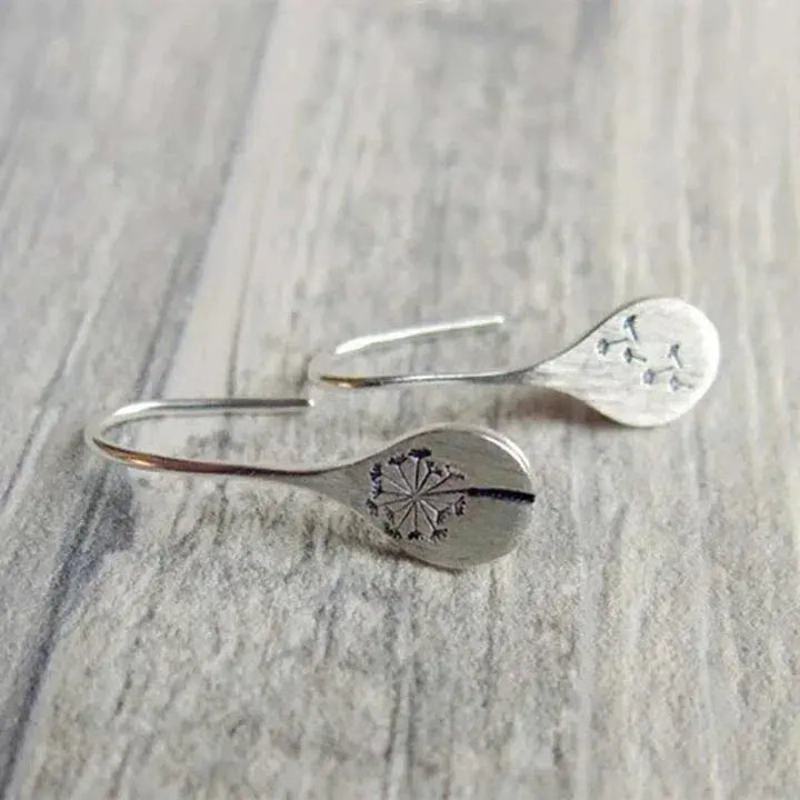 925 Sterling Silver Dandelion-Inspired Earrings