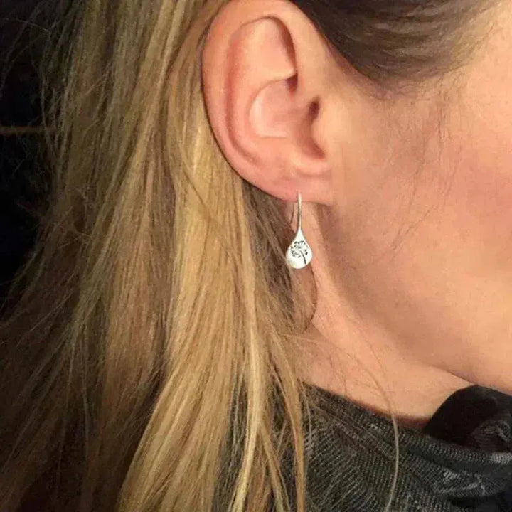 925 Sterling Silver Dandelion-Inspired Earrings