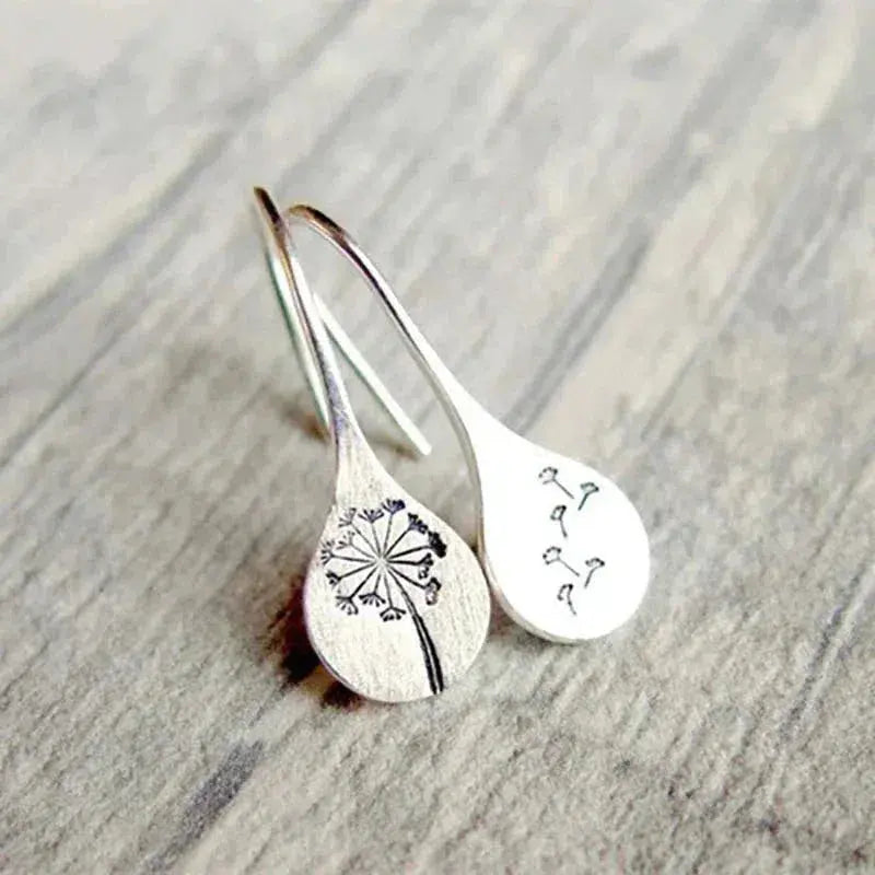 925 Sterling Silver Dandelion-Inspired Earrings