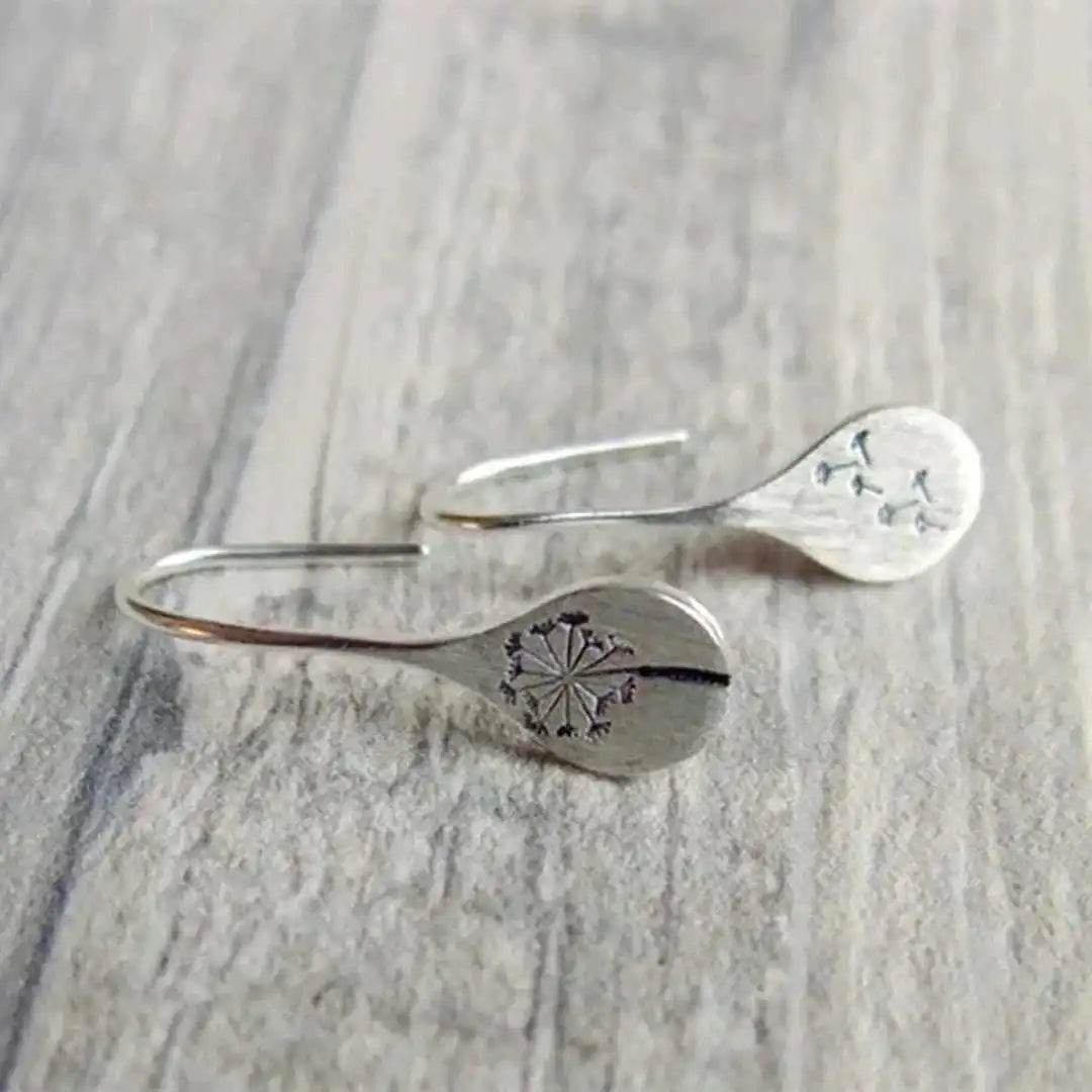 Antique Silver Floral Earrings