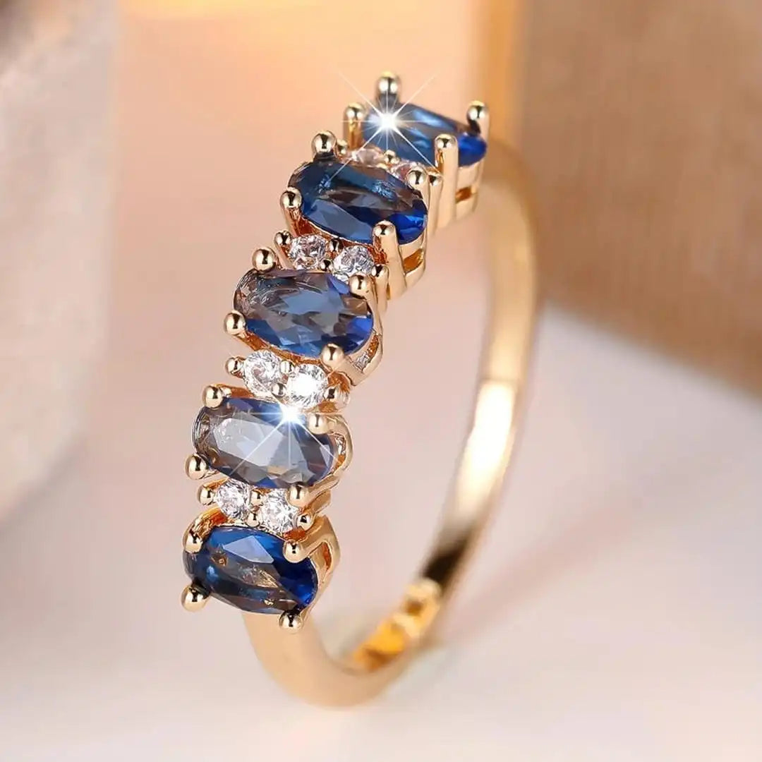Oval Interchanging Accent Band Ring