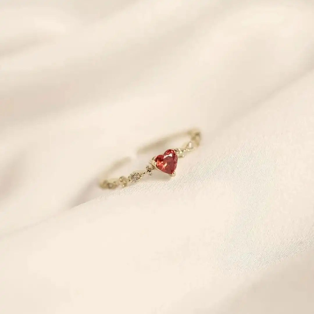 Heartstone Marquise Accent Ring Band