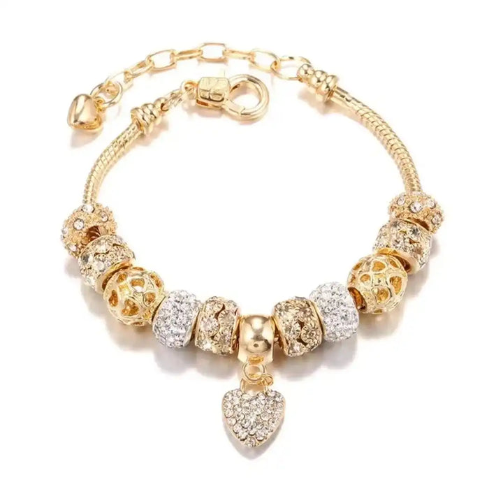 Bold Gold Heart Bracelet