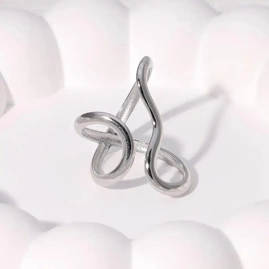 Adjustable Golden Charm Ring